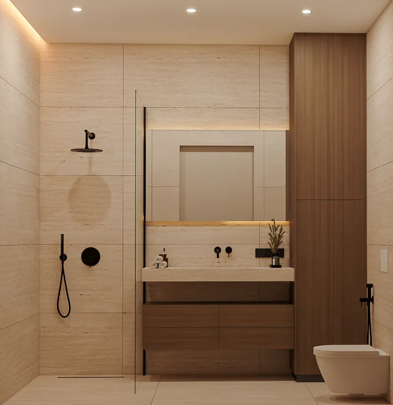 Inside a one-bedroom
