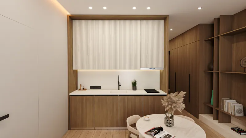 Inside a one-bedroom